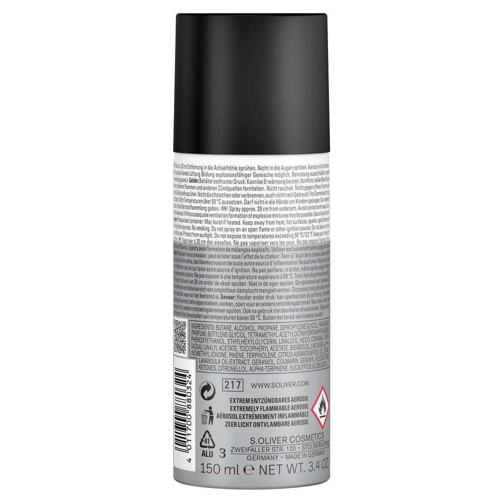 Produktabbildung s.Oliver Deo Spray, Extra Fresh