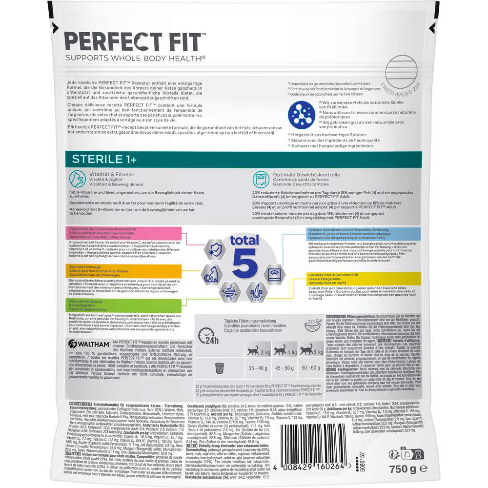 Produktabbildung Perfect Fit Katzen-Trockenfutter, Sterile, Huhn