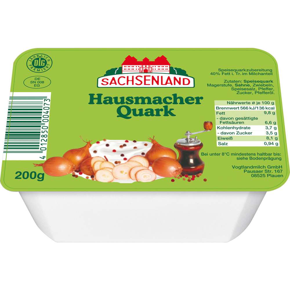 Produktabbildung Sachsenland Sahnequark, Hausmacher