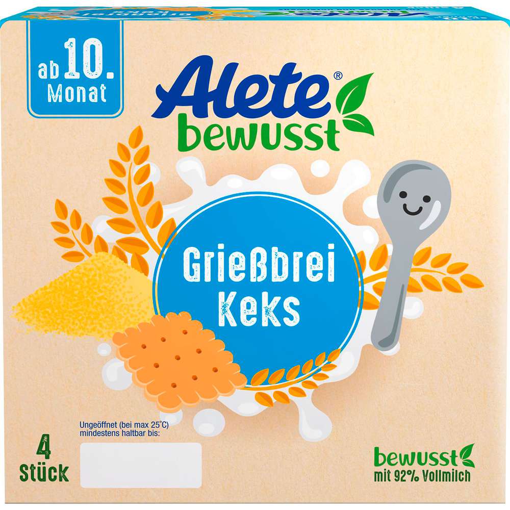 Produktabbildung Alete Grießbrei bewusst, Keks