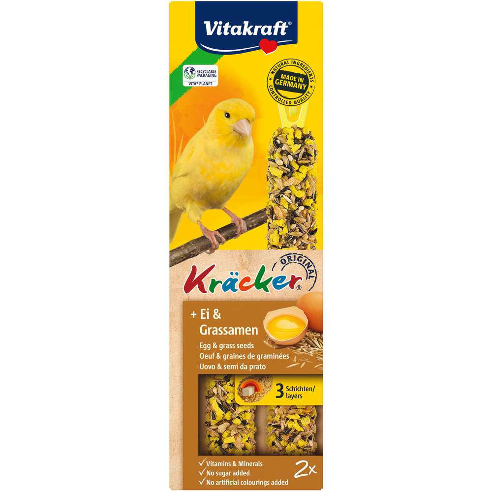 Produktabbildung Vitakraft Vogelfutter Kräcker, Ei & Grassamen