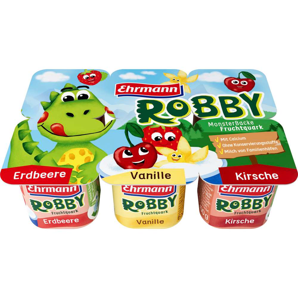 Produktabbildung Ehrmann Früchtequark Monsterbacke,6x50g