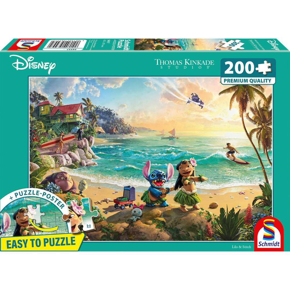 Produktabbildung Schmidt Spiele Puzzle 200 Teile Thomas Kinkade, Disney, Lilo & Stitch