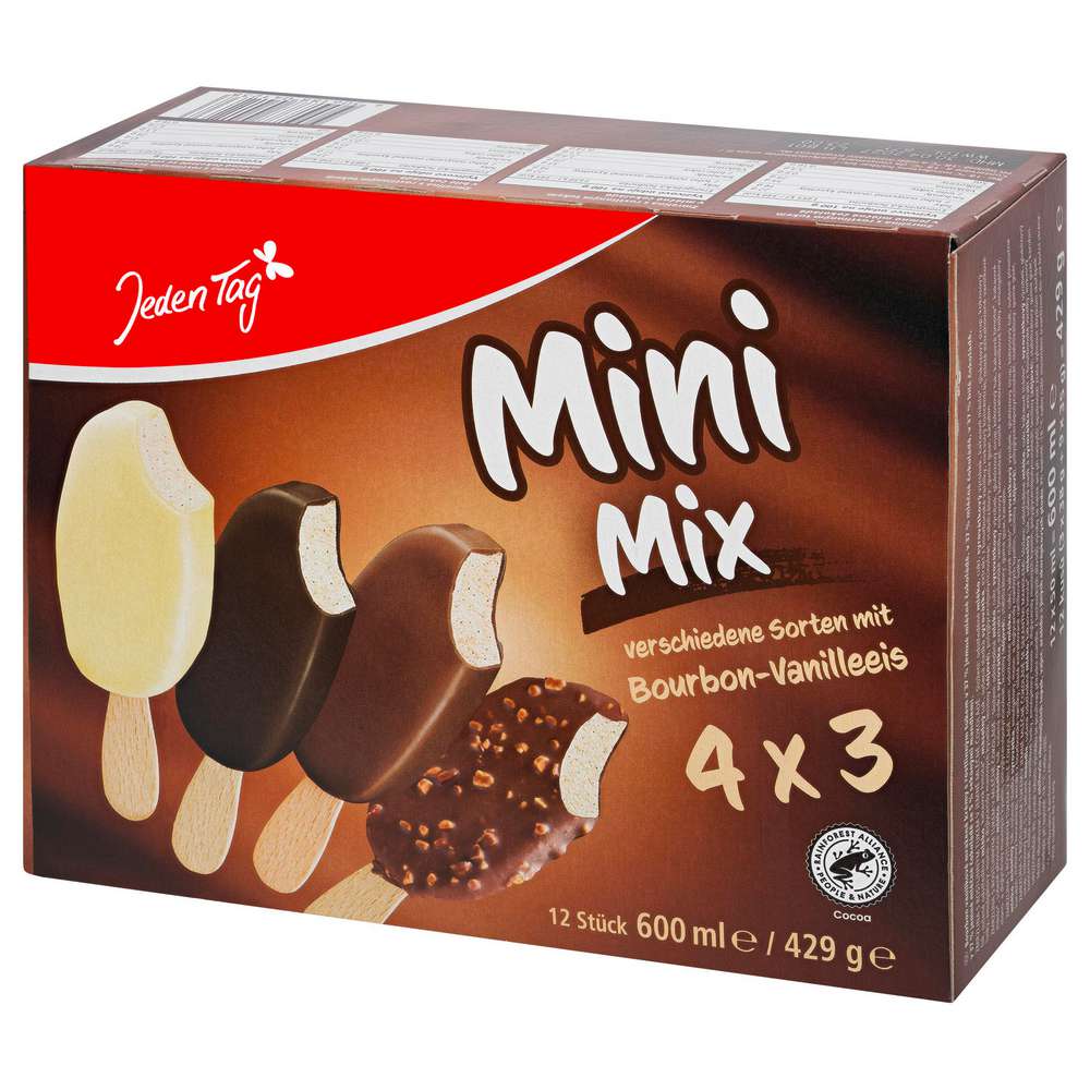 Produktabbildung Jeden Tag Mini Stiel-Eis, sortiert