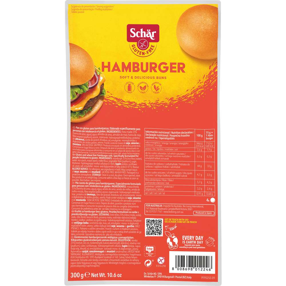 Produktabbildung Schär Hamburger, glutenfrei