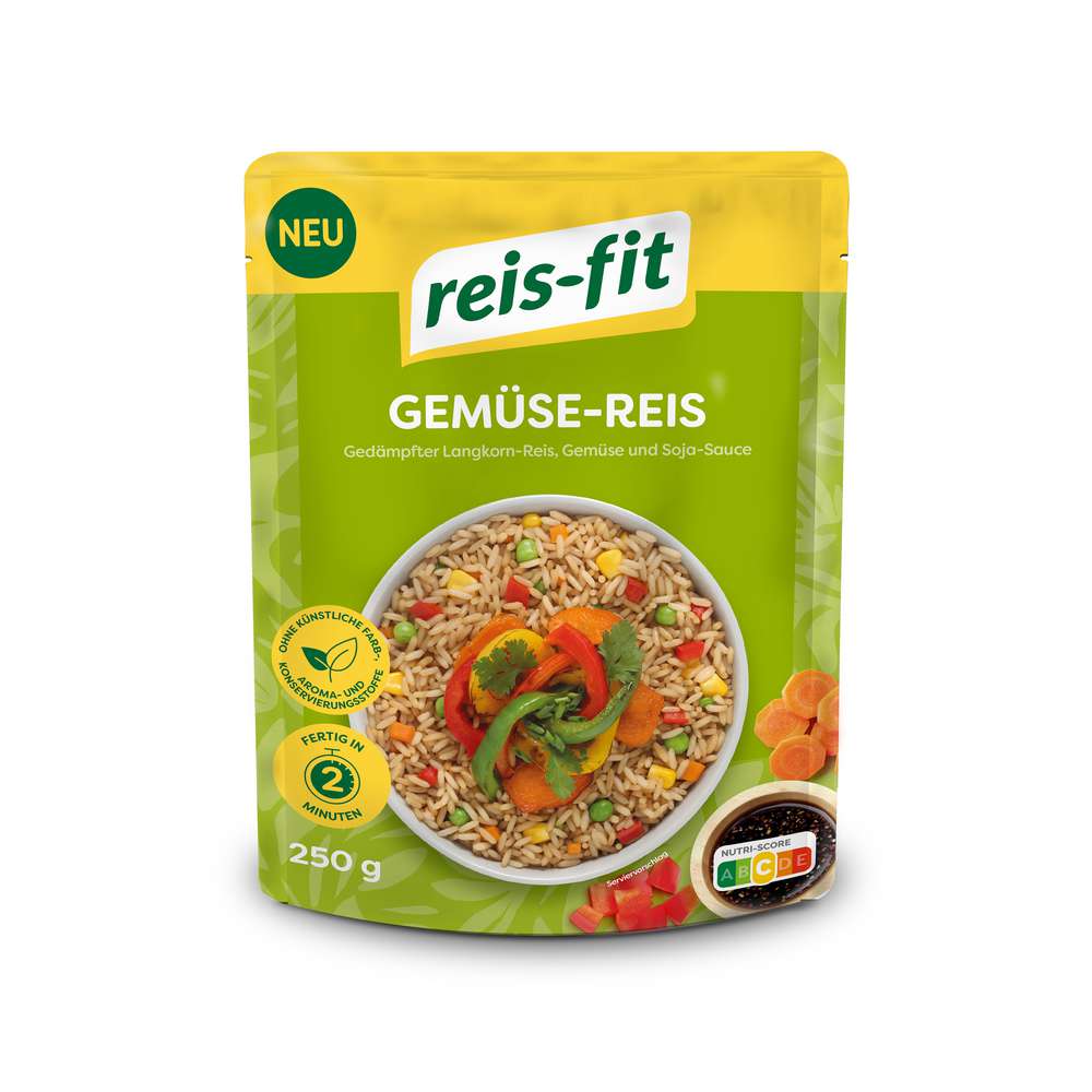 Produktabbildung Reis-Fit Pouches Gemüse-Reis