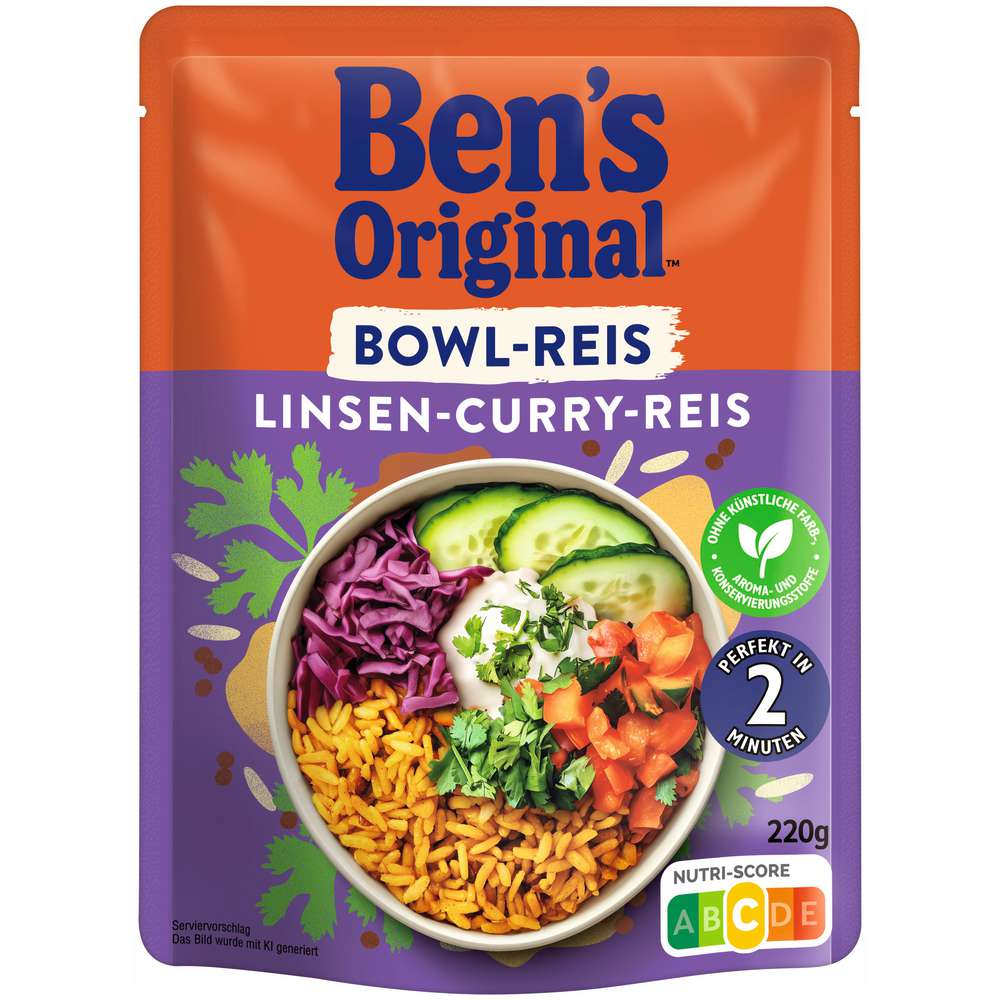 Produktabbildung BEN'S ORIGINAL Express Bowl-Reis, Linsen Curry