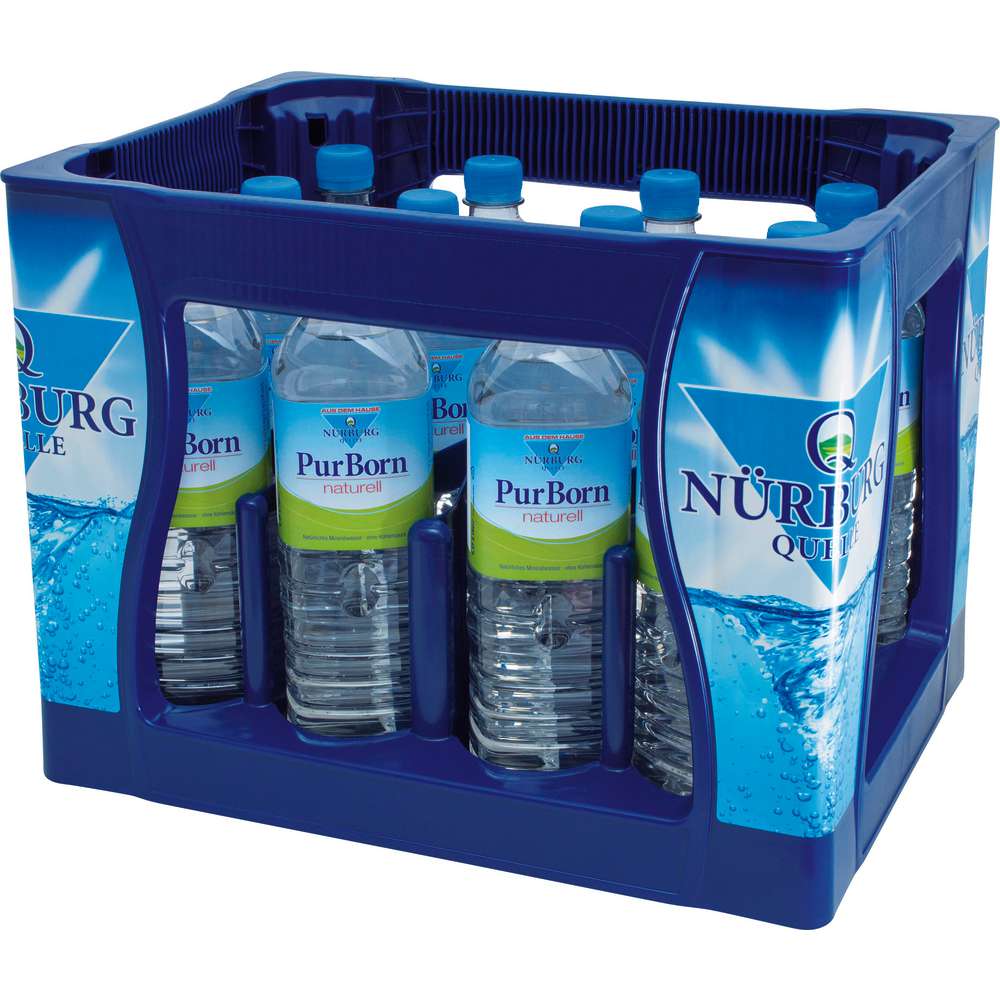 Produktabbildung PurBorn Mineralwasser, Naturell (12x 1,000 Liter)