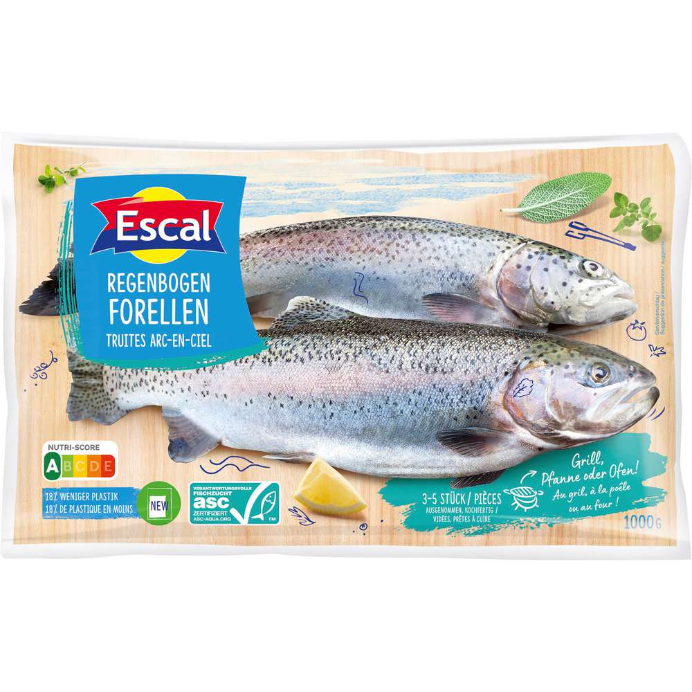 Produktabbildung Escal Regenbogenforellen, tiefgekühlt
