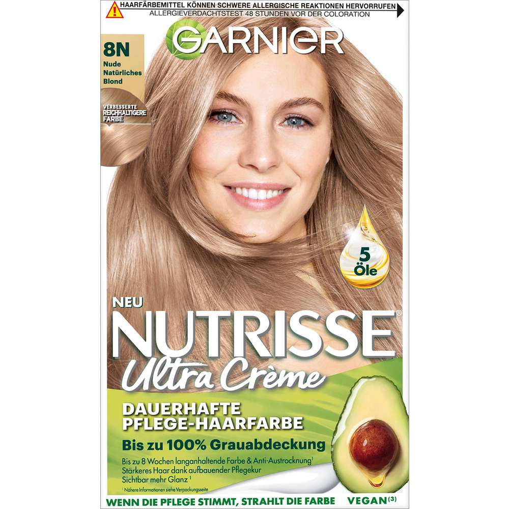 Produktabbildung Garnier Haarfarbe Nutrisse, 8N Natürliches Dunkelblond