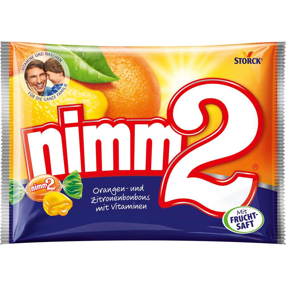 Produktabbildung Nimm2 Fruchtbonbons, Orange/Zitrone
