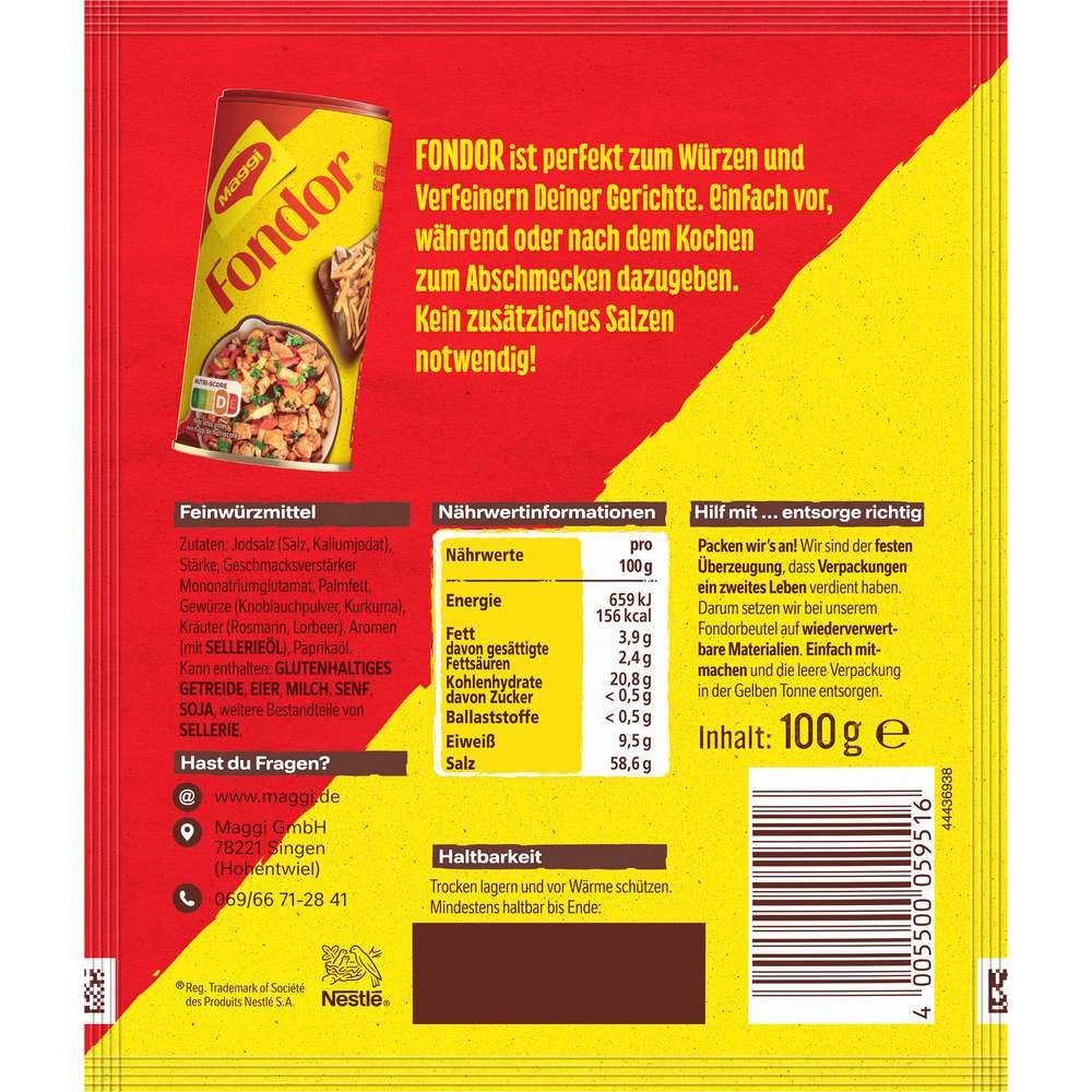 Produktabbildung Maggi Fondor Nachfüllbeutel