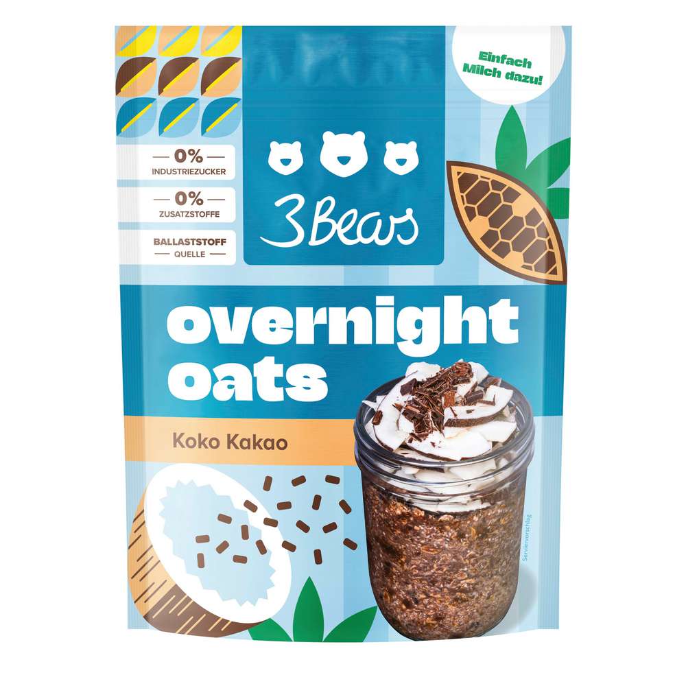 Produktabbildung 3Bears Overnight Oats Koko Kakao