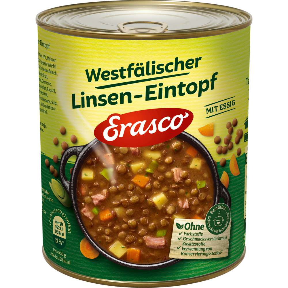 Produktabbildung Erasco Westfälischer Linsen-Eintopf mit Essig