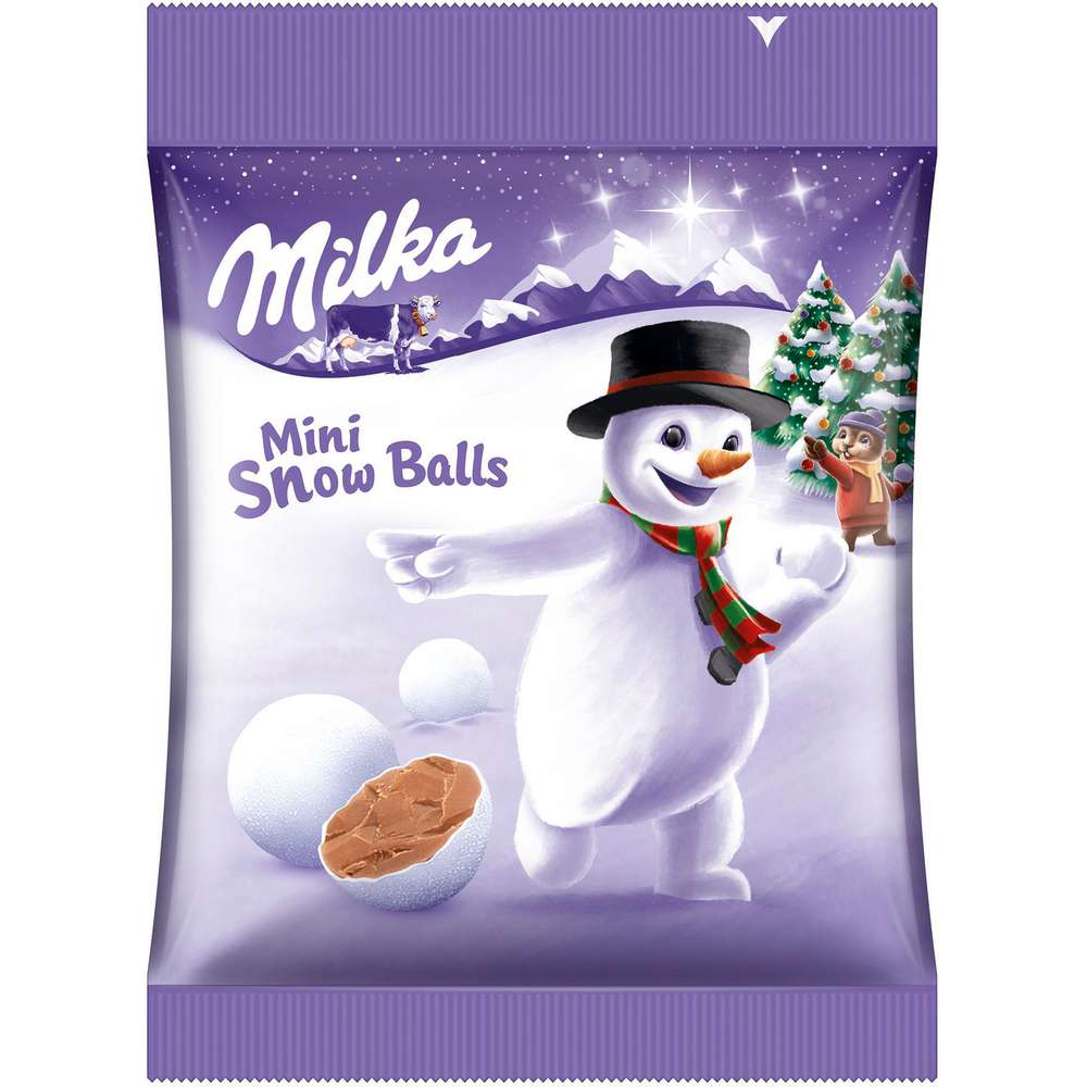 Produktabbildung Milka Schokoladen-Kugeln, Mini Snow Balls