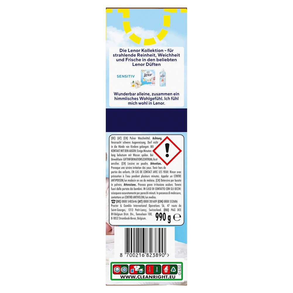 Produktabbildung Lenor Universal-Waschmittel, Pulver, Baumwollblüte & Tiaré-Blume