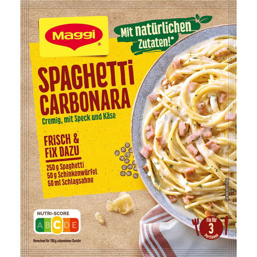 Produktabbildung Maggi Gewürzmischung Fix, Spaghetti Carbonara 100 % natürliche Zutaten