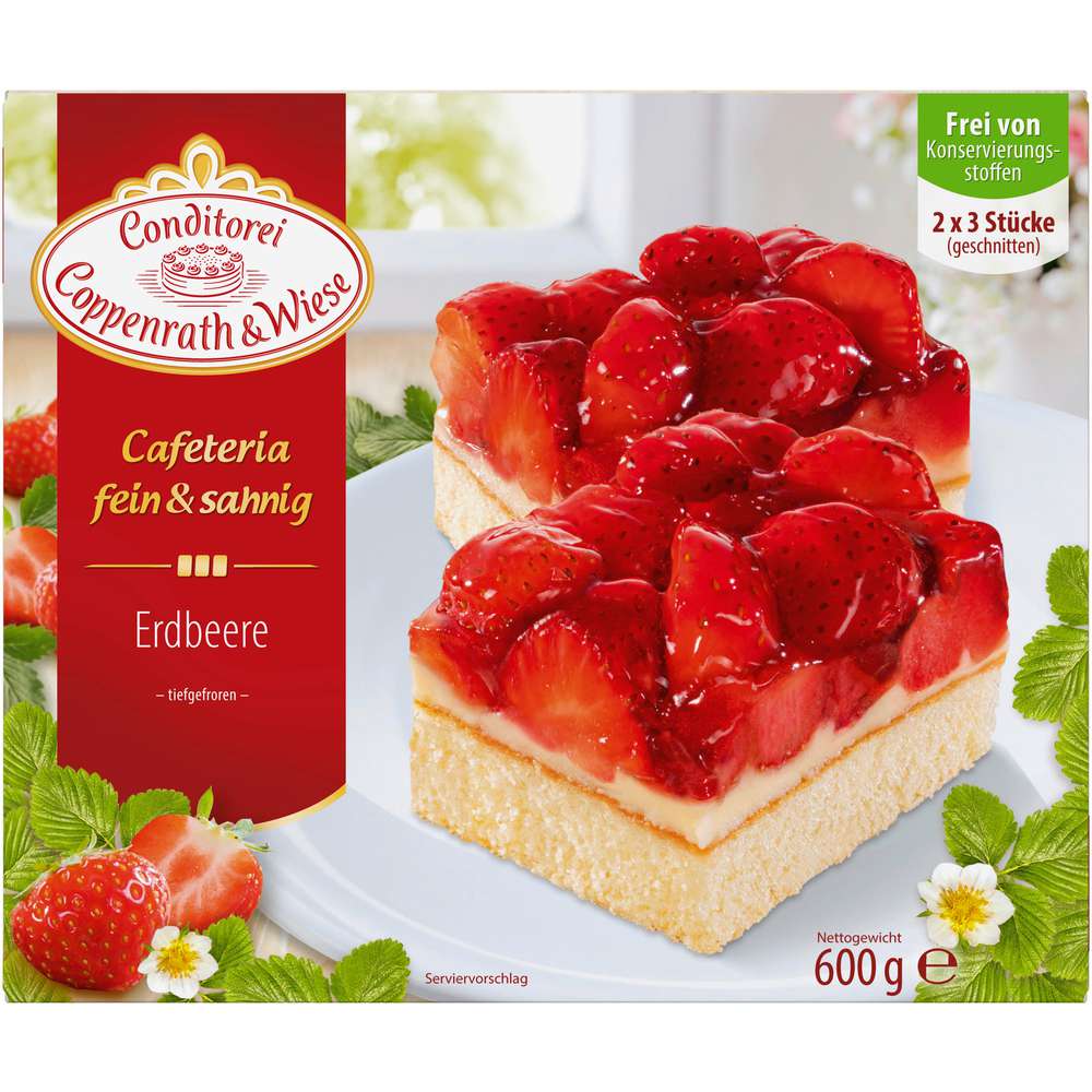Produktabbildung Conditorei Coppenrath & Wiese Blechkuchen Café Landhaus, Erdbeere