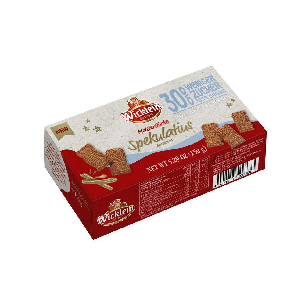 Produktabbildung Wicklein Spekulatius, 30 % weniger Zucker