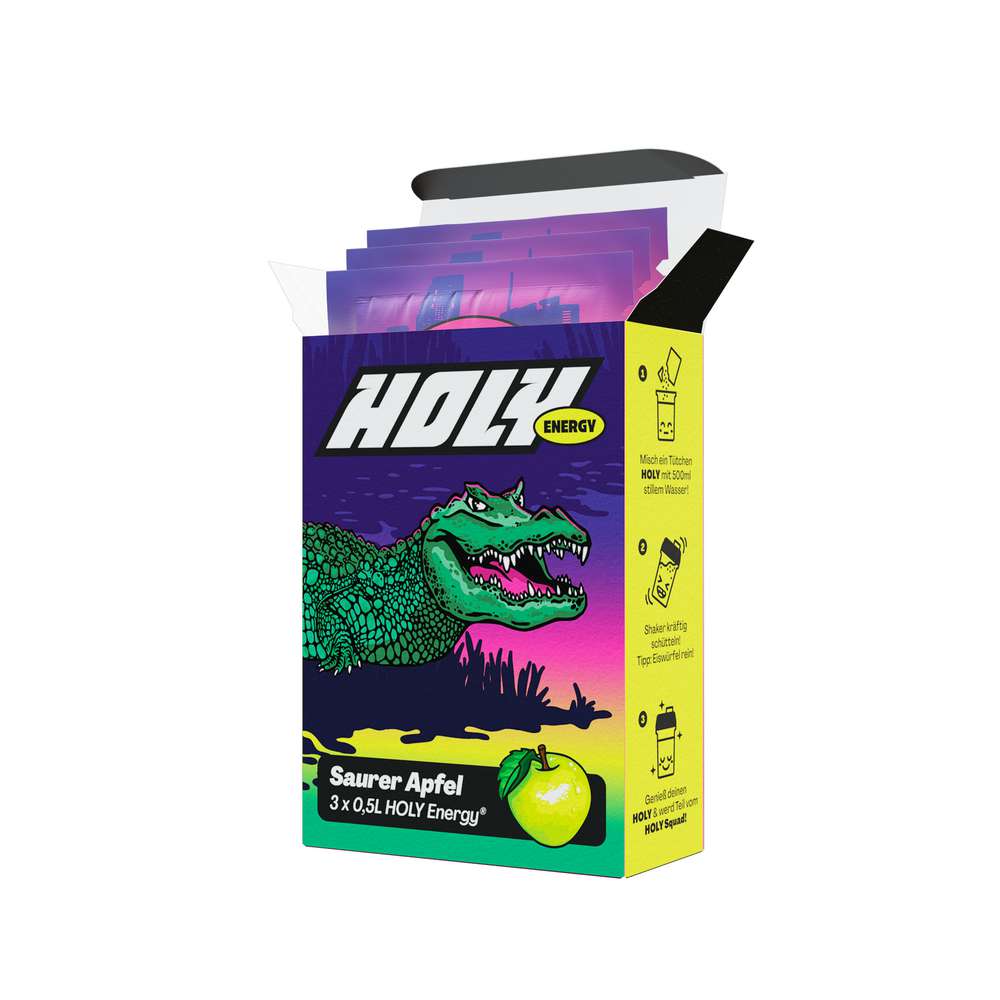 Produktabbildung HOLY Energy Pulver Saurer Apfel 3er Box