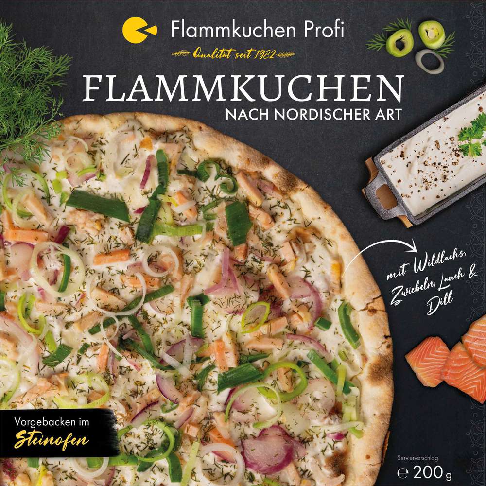 Produktabbildung Flammkuchen Profi Flammkuchen Nordische Art, tiefgekühlt