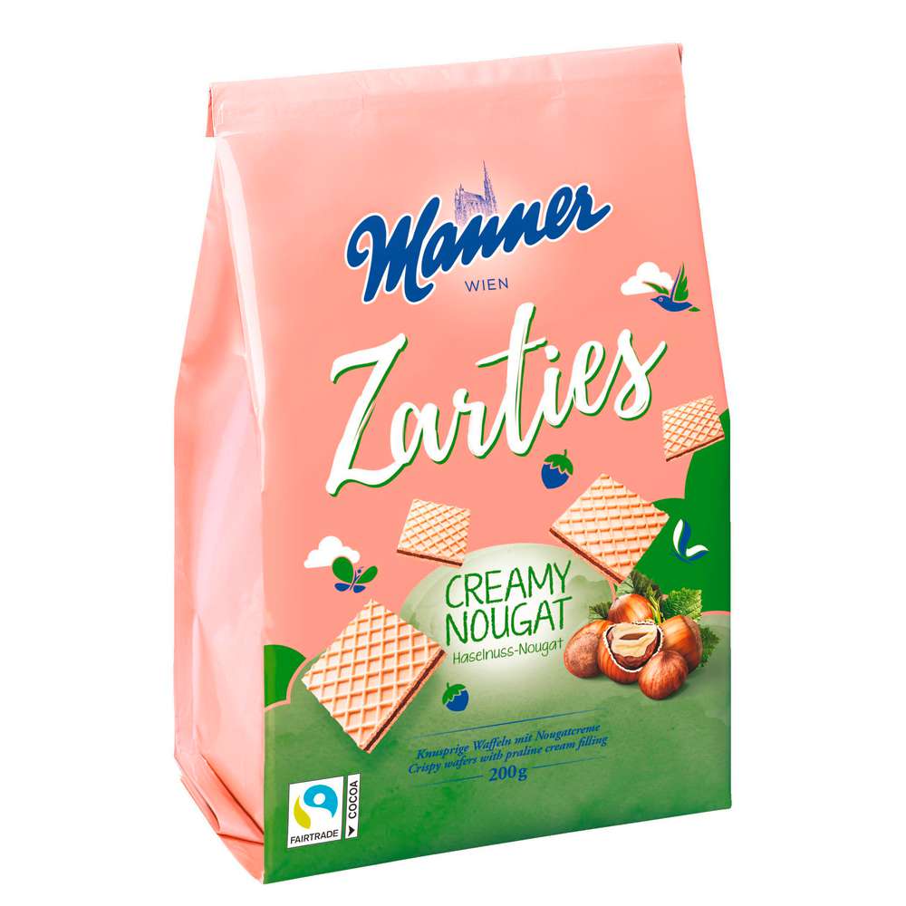 Produktabbildung Manner Waffeln mit Nougat-Creme-Füllung