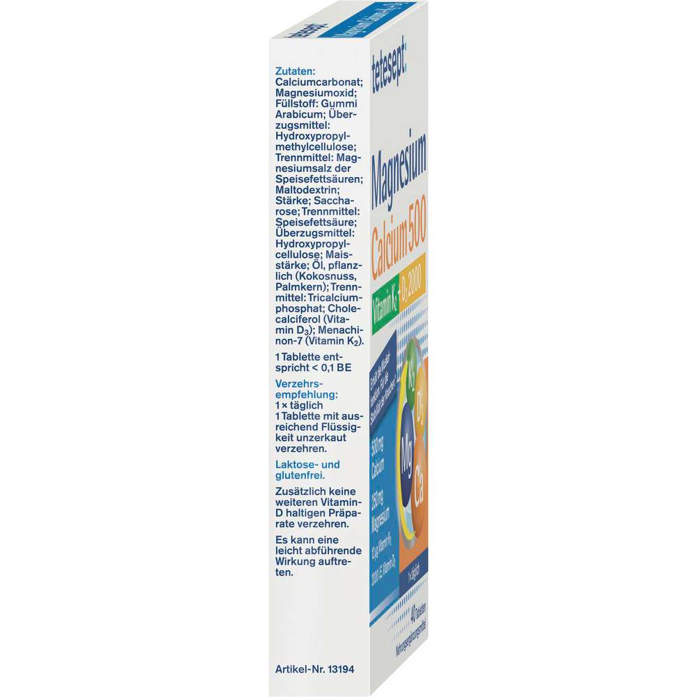 Produktabbildung tetesept Magnesium +Calcium 500