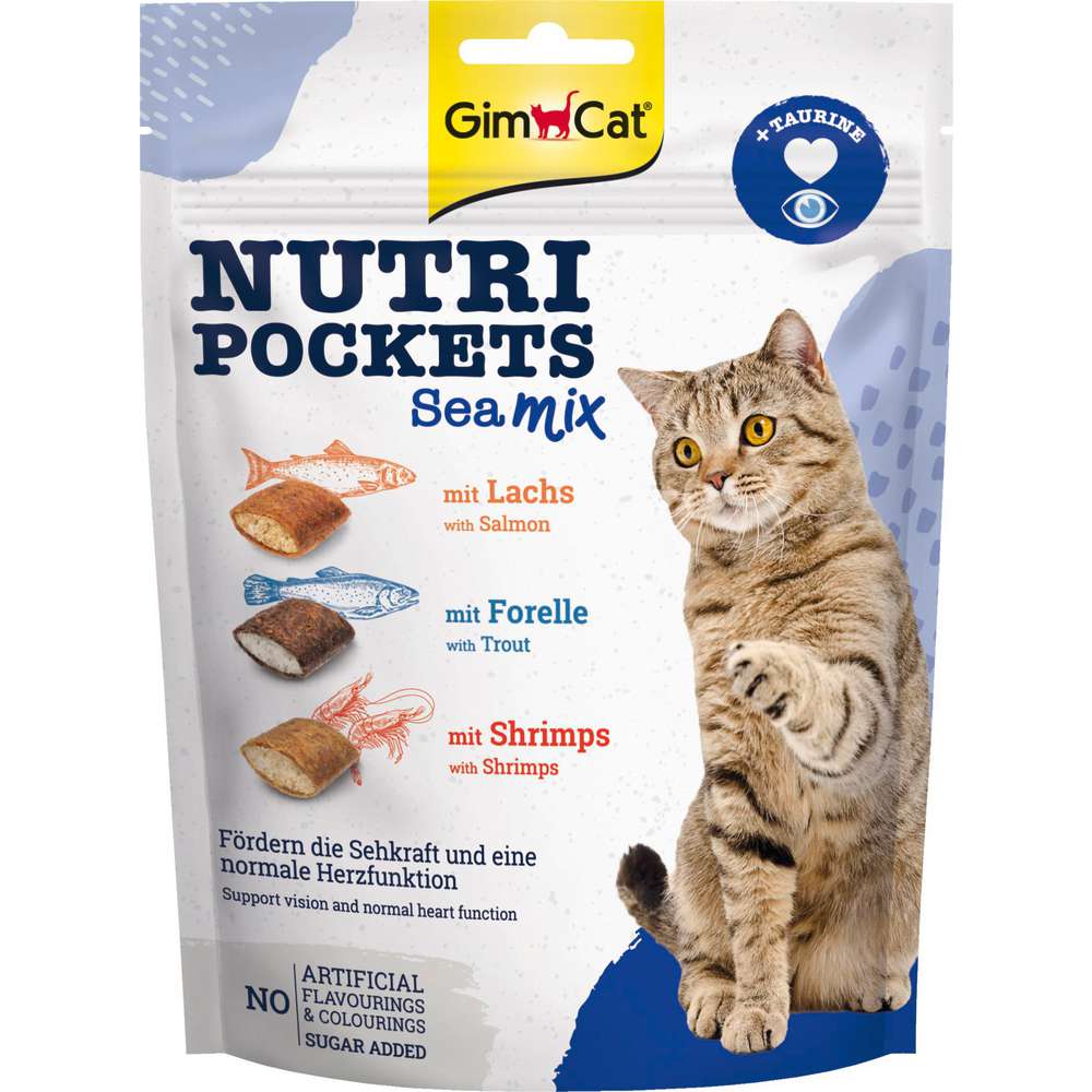 Produktabbildung Gimcat Katzen-Snack Nutri Pockets, Meeres Mix