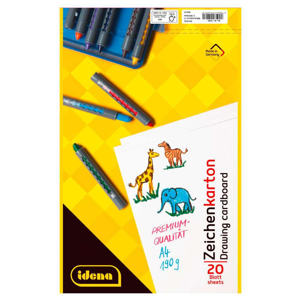 Produktabbildung Idena Zeichenkarton 20 Blatt