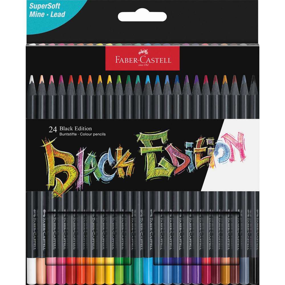 Produktabbildung Faber-Castell Blackwood Buntstifte Karton Etui 24er
