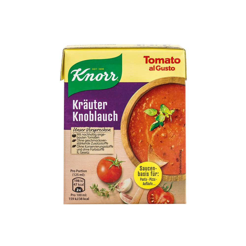 Produktabbildung Knorr Tomato al Gusto, Kräuter/Knoblauch