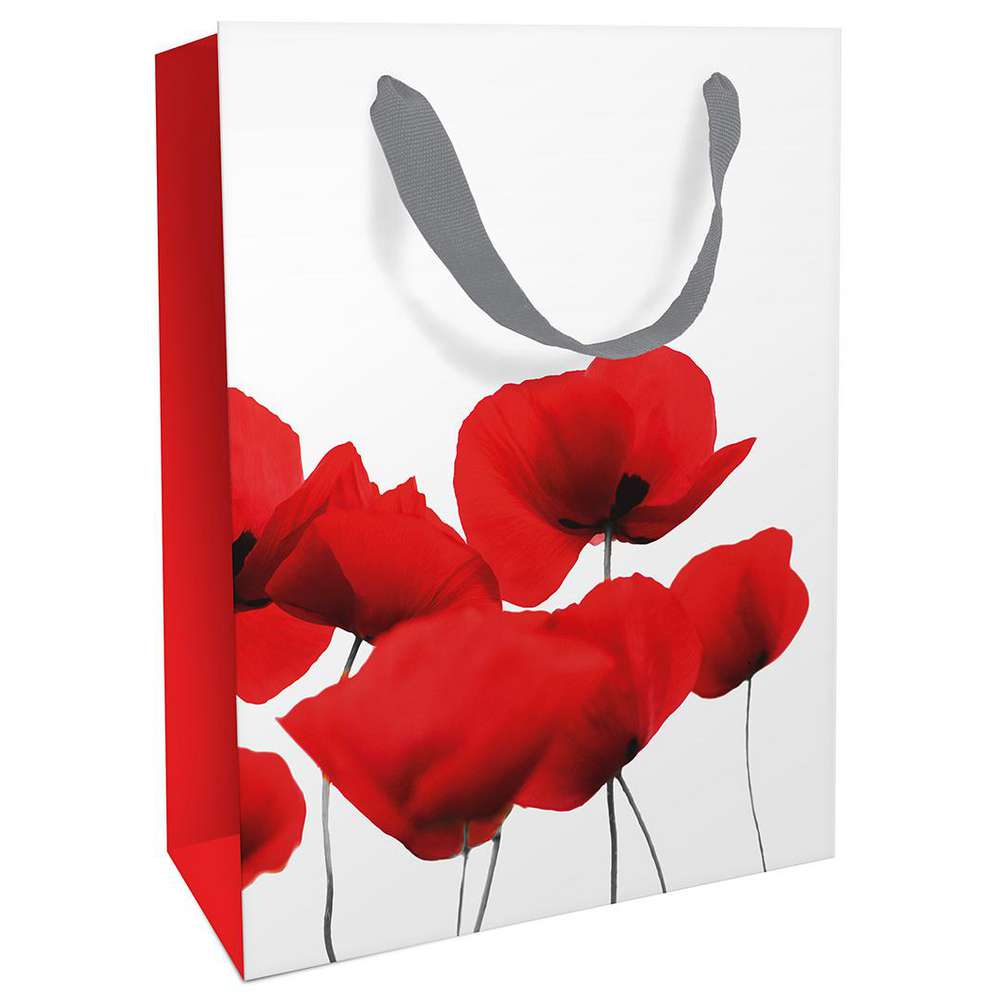 Produktabbildung Braun+Company Geschenktasche 26x36x13cm Red Poppy