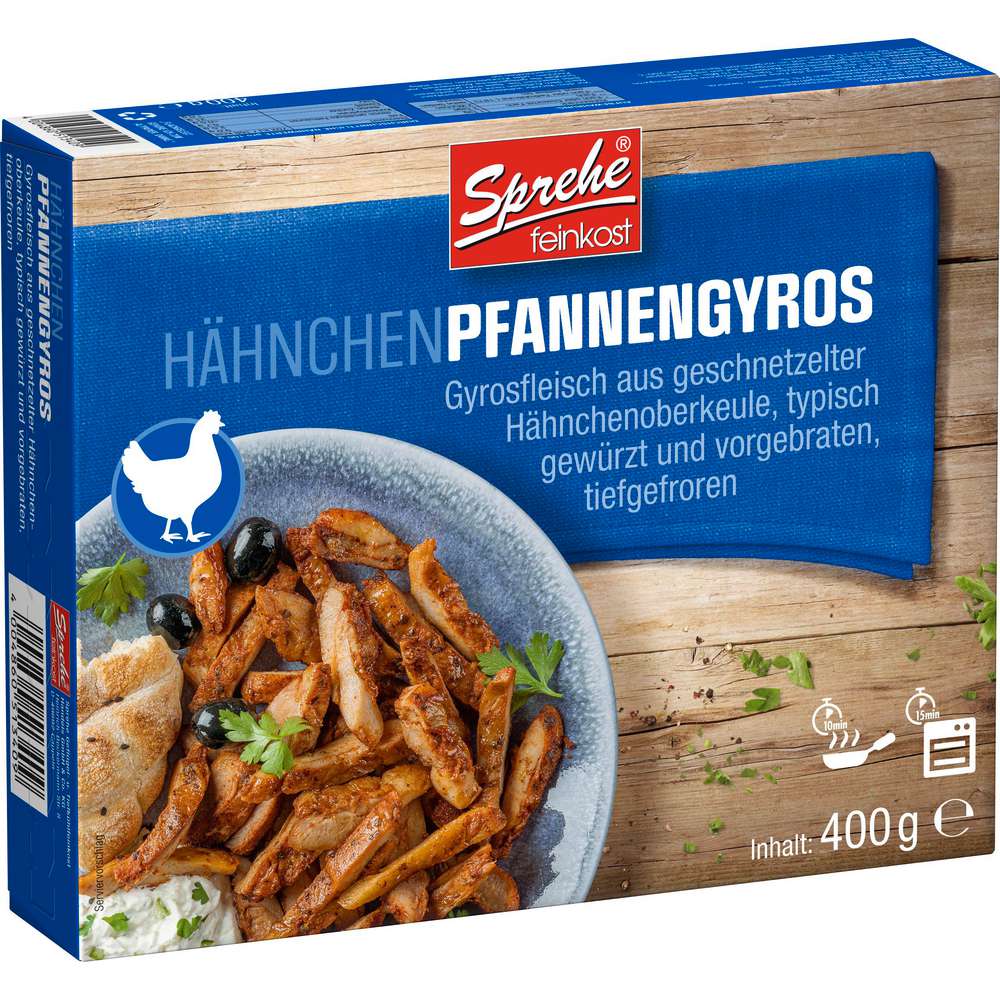 Produktabbildung Sprehe Feinkost Pfannen-Gyros, Hähnchen, tiefgekühlt