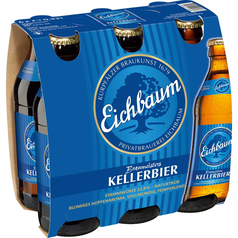 Produktabbildung Eichbaum Kellerbier 4,8% (6x 0,330 Liter)