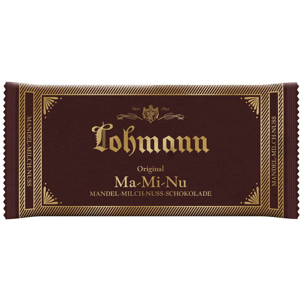 Produktabbildung Lohmann Tafelschokolade Ma-Mi-Mu, Mandel/Milch/Nuss