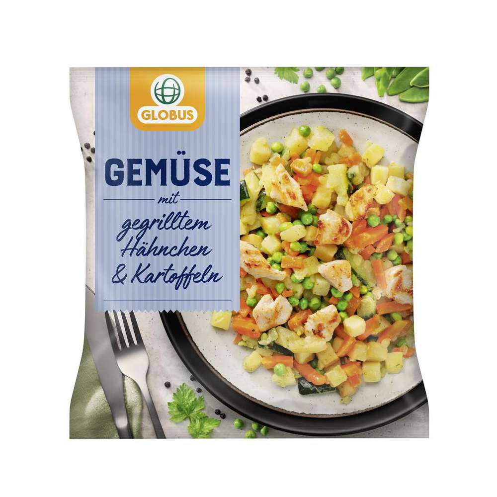 Produktabbildung GLOBUS Gemüse mit gegrilltem Hähnchen & Kartoffeln