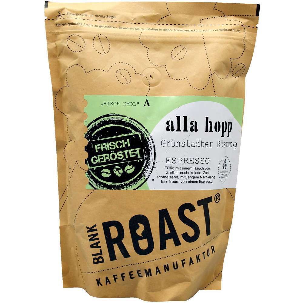 Produktabbildung Black Roast Kaffee alla hopp Grünstadter Röstung Espresso