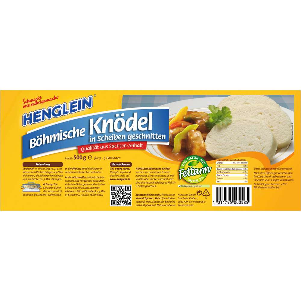 Produktabbildung Henglein Böhmische Knödel
