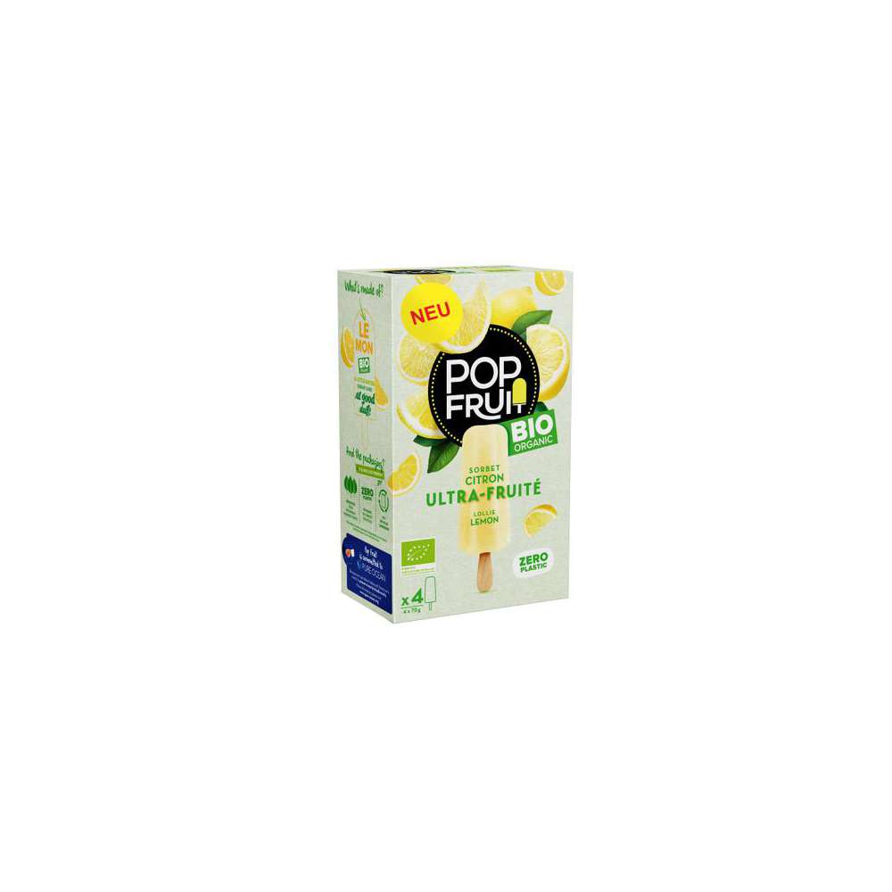 Produktabbildung Popfruit Bio Sorbet-Eis Zitrone