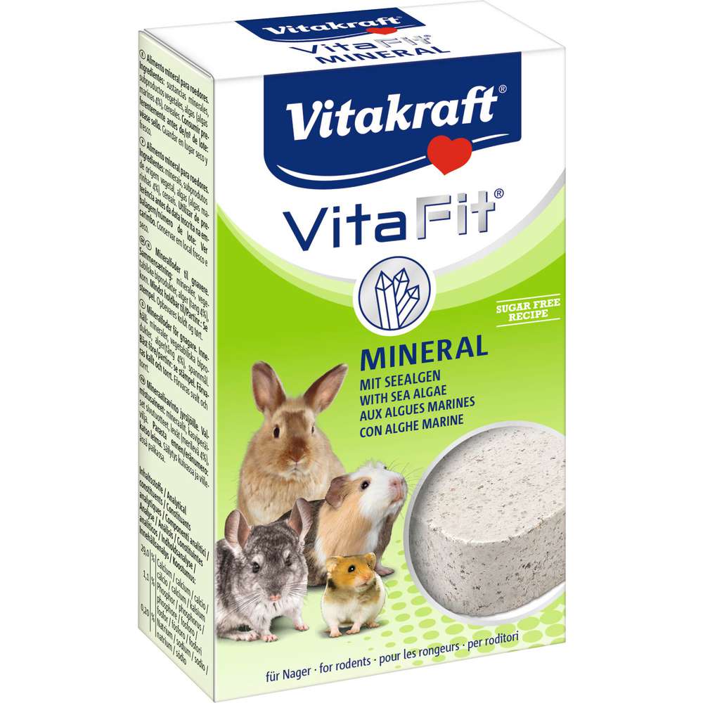 Produktabbildung Vitakraft Kleintier Nagerstein Vita Fit, Mineral mit Seealgen