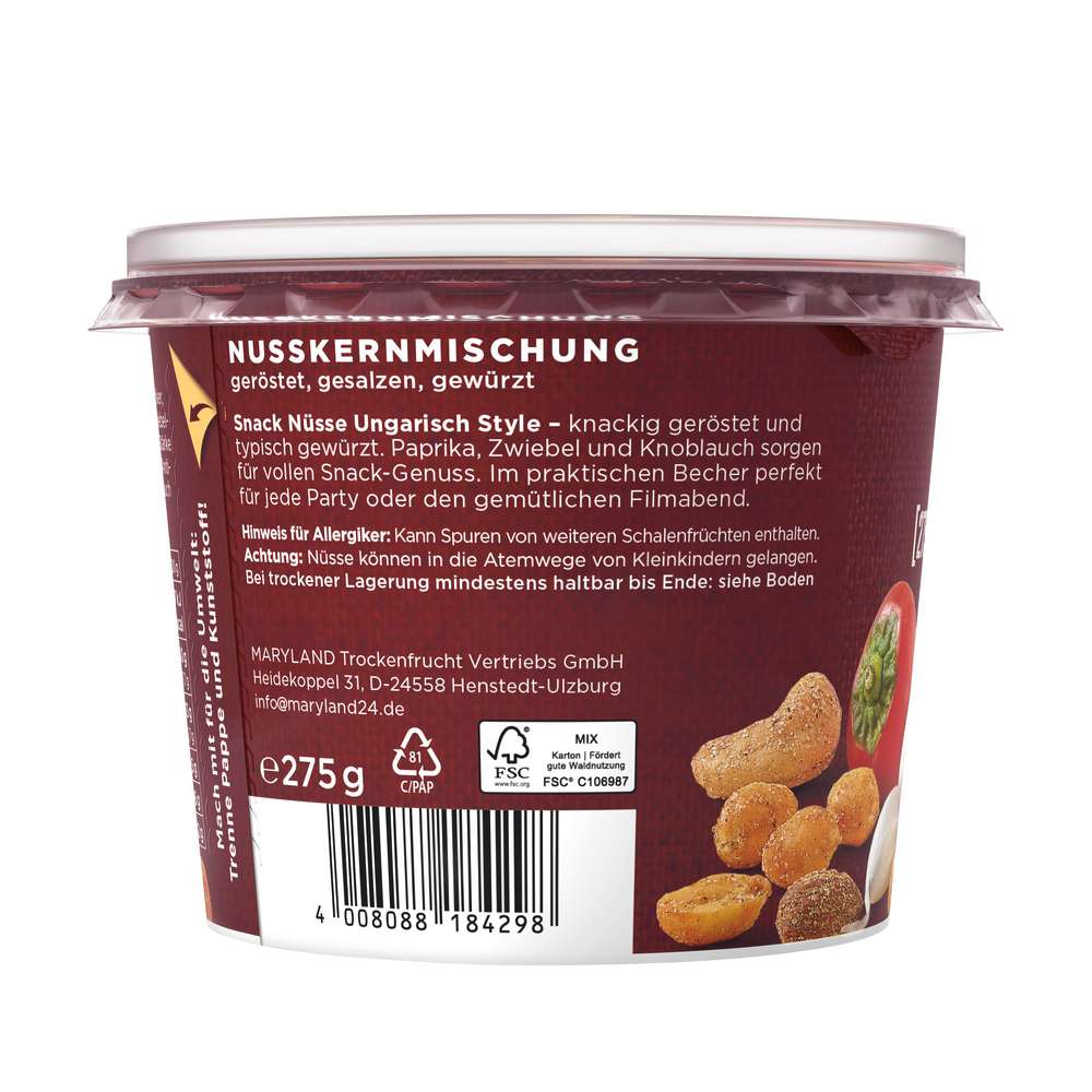 Produktabbildung Maryland Snack Nüsse Ungarisch