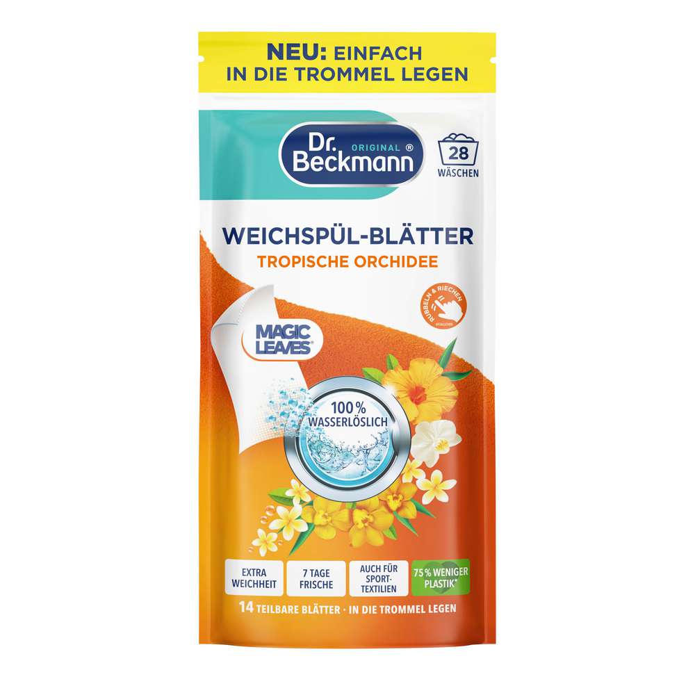 Produktabbildung Dr. Beckmann Weichspüler-Blätter, Tropische Orchidee