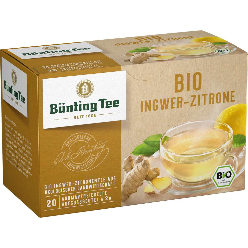 Produktabbildung Bünting Tee Bio Tee, Ingwer-Zitrone