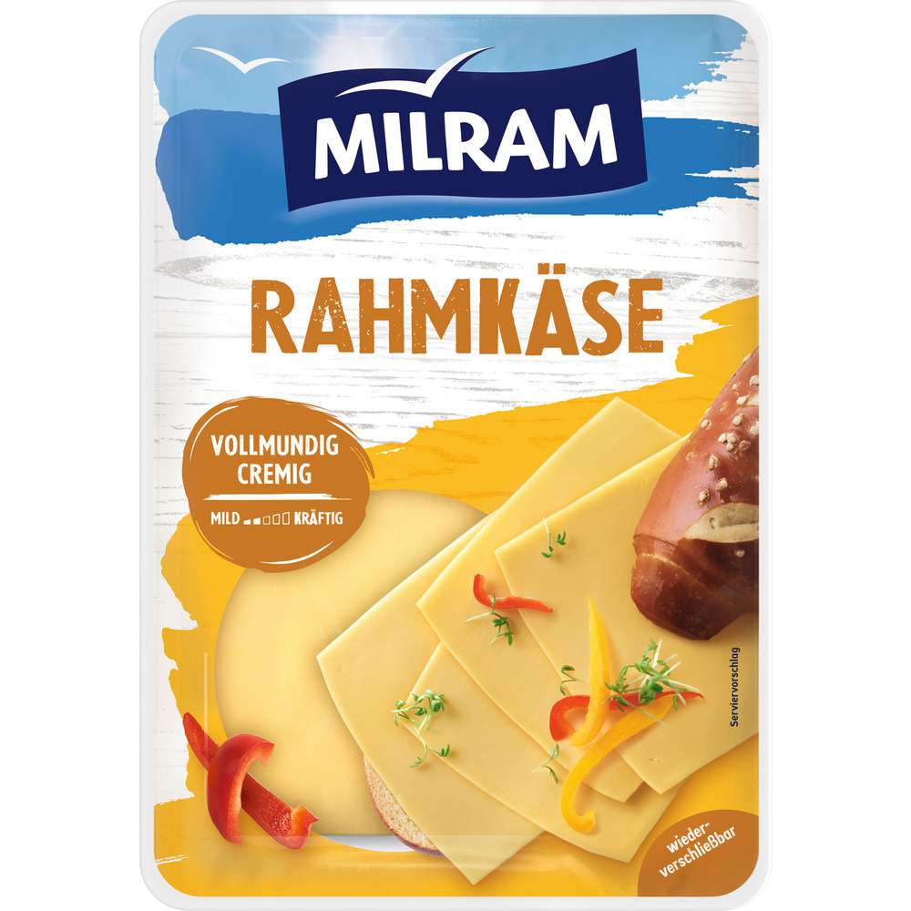 Produktabbildung Milram Rahmkäse Scheiben, cremig-mild