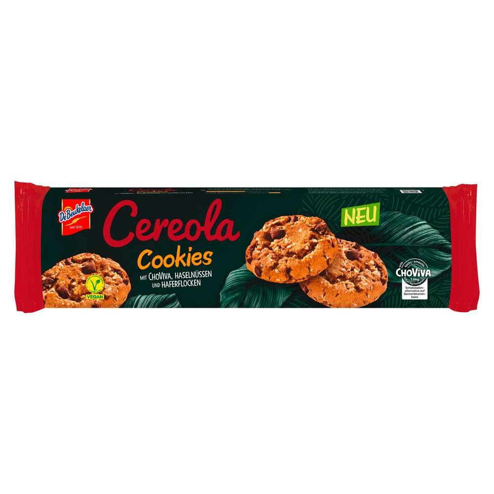 Produktabbildung De Beukelaer Cereola Cookies ChoViva, Haselnüsse & Haferflocken