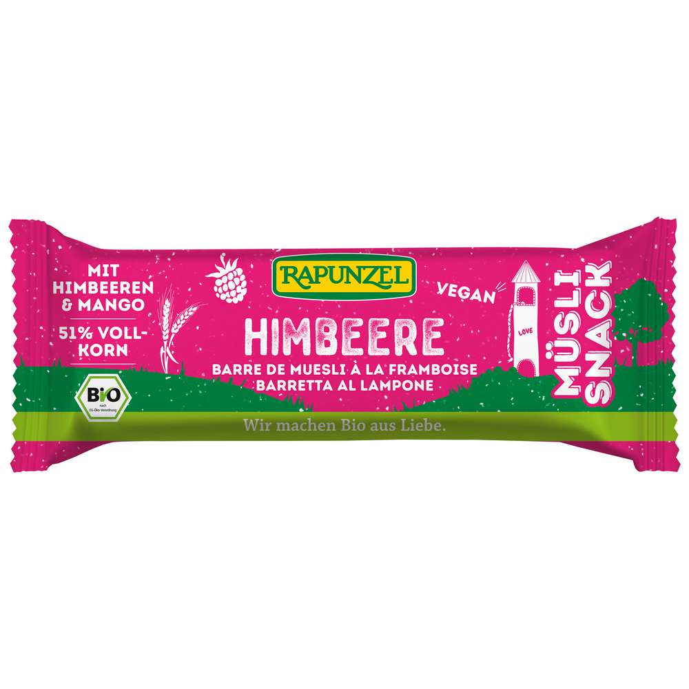 Produktabbildung Rapunzel Bio Müsli-Snack Himbeere 