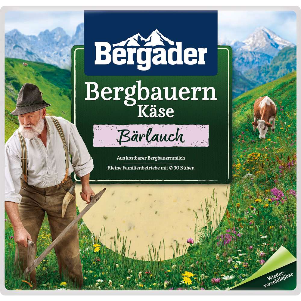 Produktabbildung Bergader Bergbauern Scheiben, Bärlauch