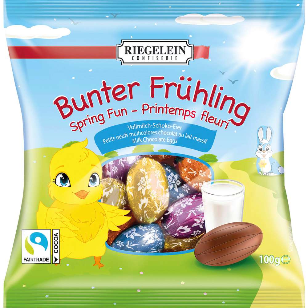 Produktabbildung Riegelein Schoko-Osterhase spring fun, Vollmilch