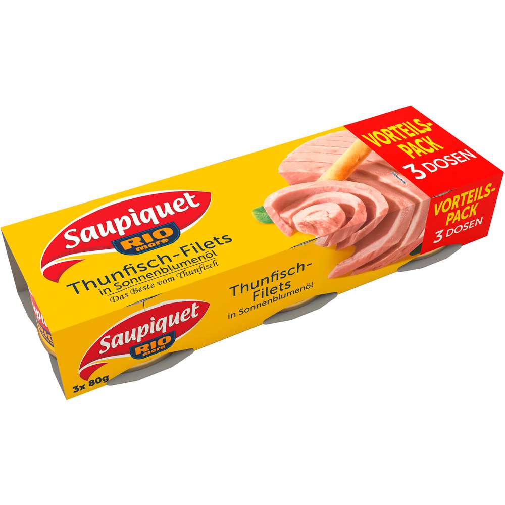 Produktabbildung Saupiquet Thunfisch-Filets, in Sonnenblumenöl
