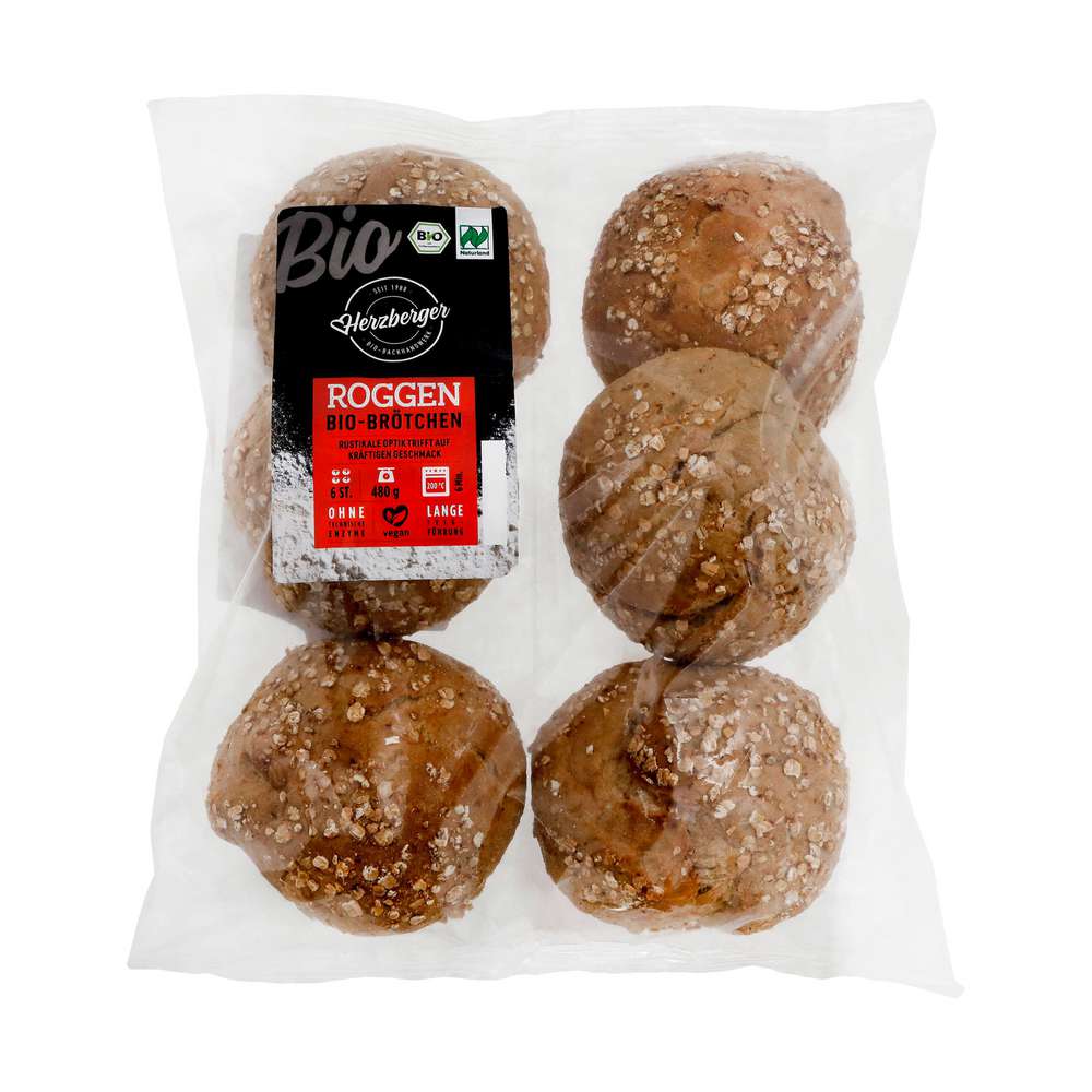Produktabbildung Herzberger Bio Roggen Brötchen